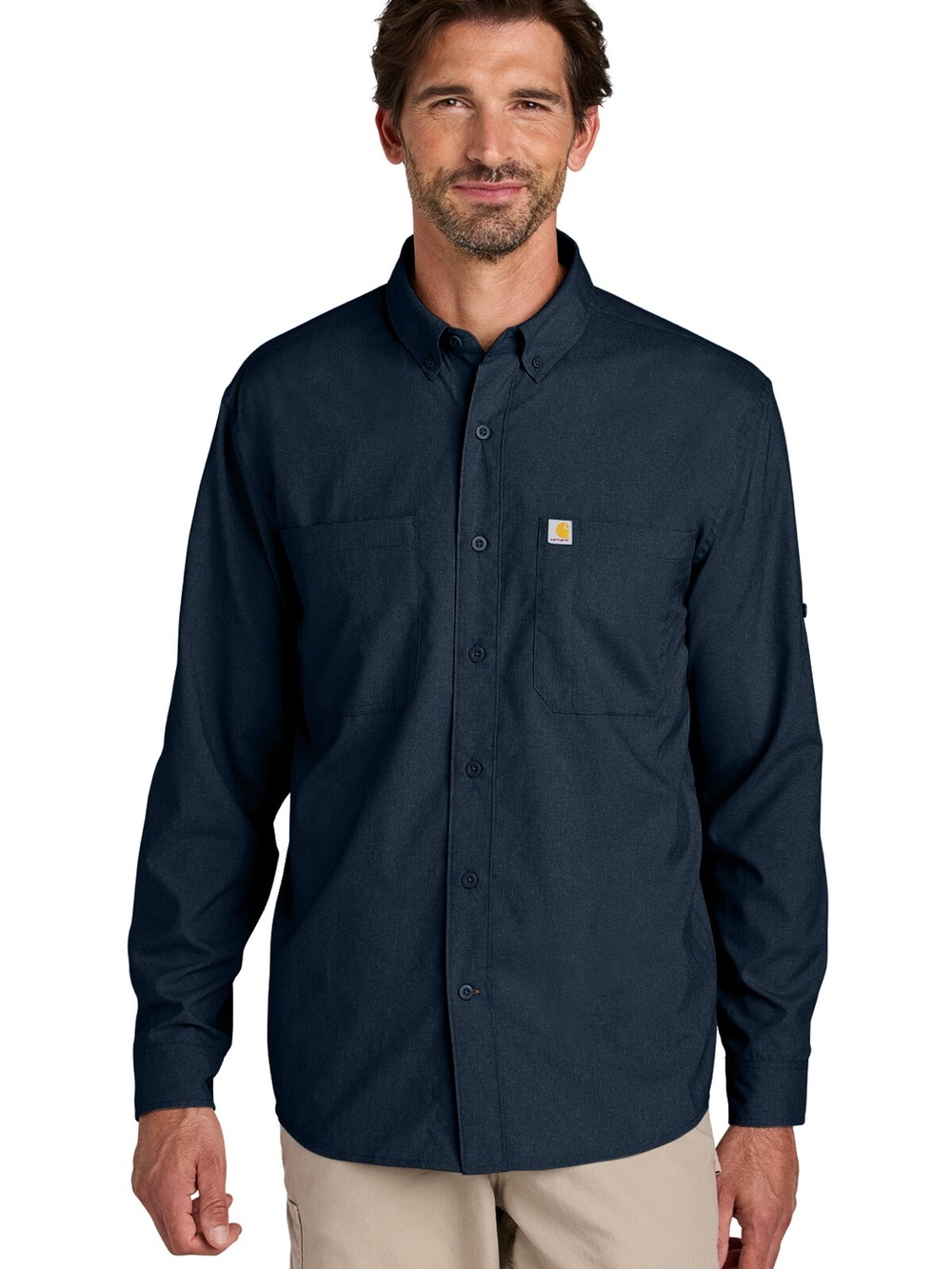 Carhartt Navy Relaxed Fit XL Tall Work Shirt